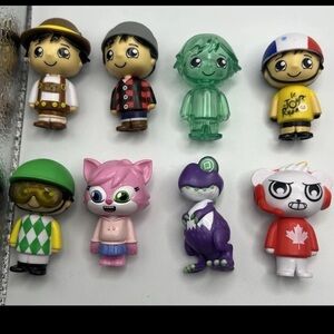 Ryan's World Lot Set of 8 Mini Figures Collectible Variety Ryan Lexa Panda 2"